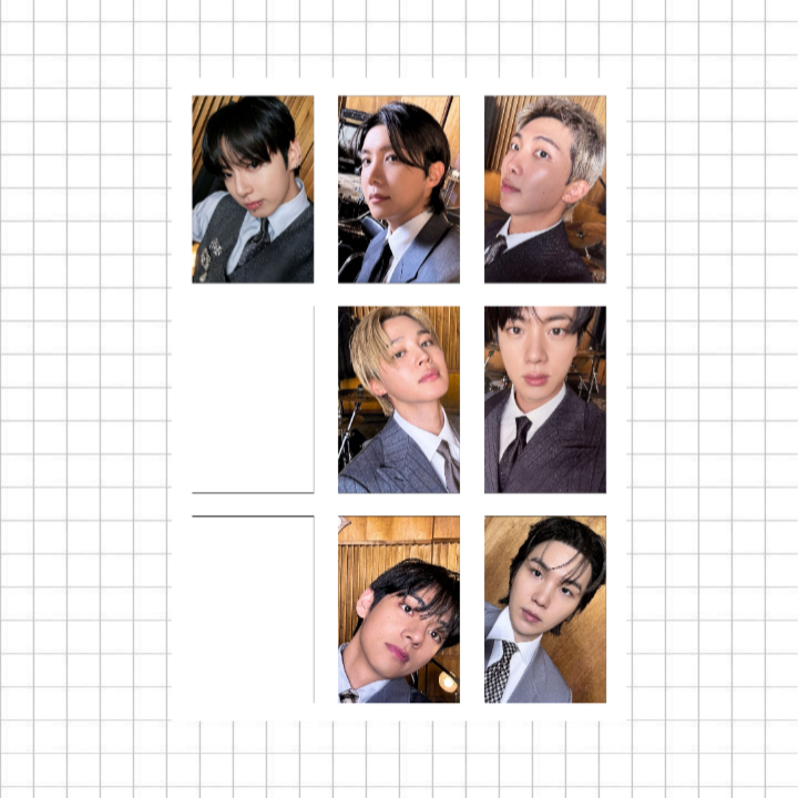 پک فتوکارت Bts کد ۷ شامل ۷ عدد فتوکارت