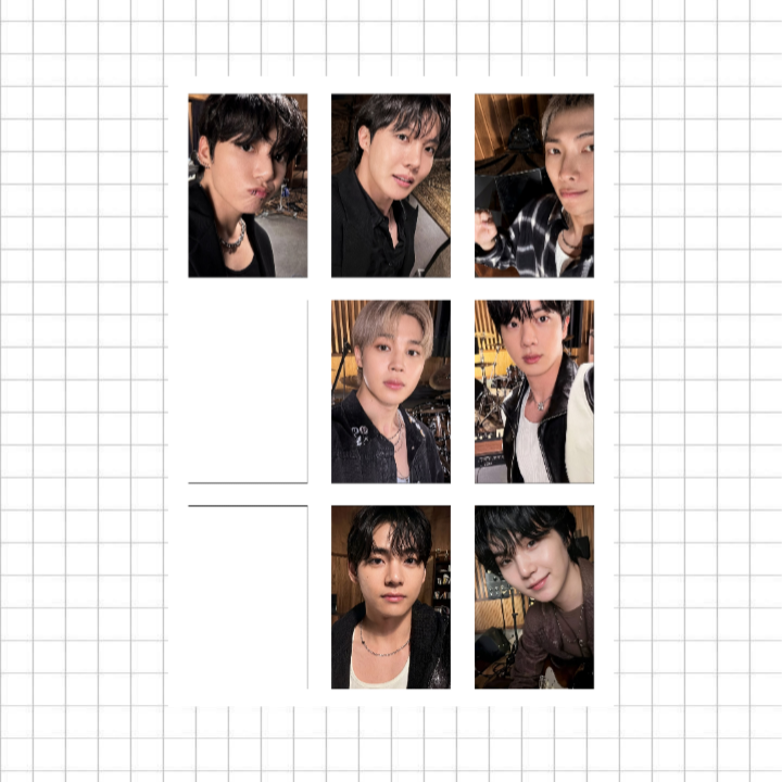 پک فتوکارت Bts کد ۸ شامل ۷ عدد فتوکارت