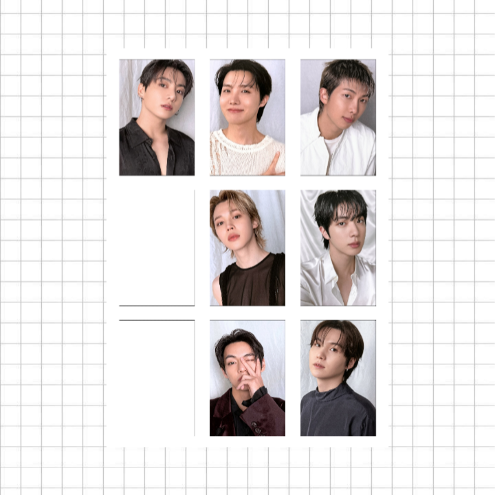 پک فتوکارت Bts کد ۱۰ شامل ۷ عدد فتوکارت