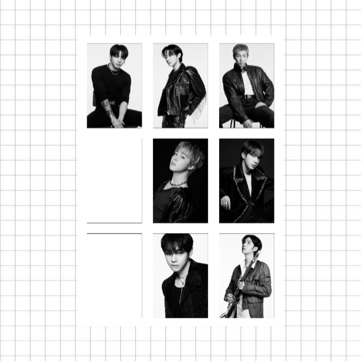 پک فتوکارت Bts کد ۱۲ شامل ۷ عدد فتوکارت