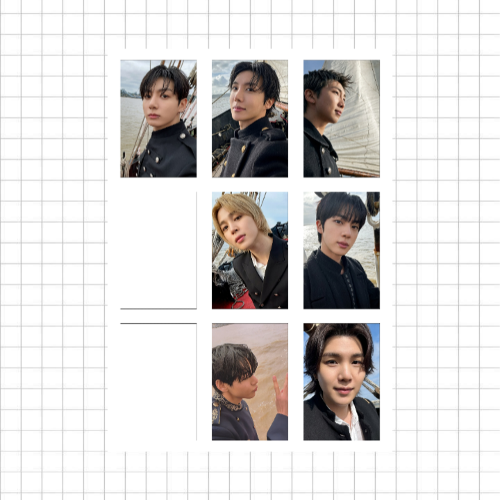 پک فتوکارت Bts کد ۱۳ شامل ۷ عدد فتوکارت