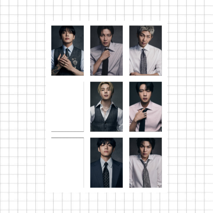 پک فتوکارت Bts کد ۱۵ شامل ۷ عدد فتوکارت