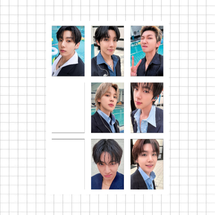 پک فتوکارت Bts کد ۲۳ شامل ۷ عدد فتوکارت