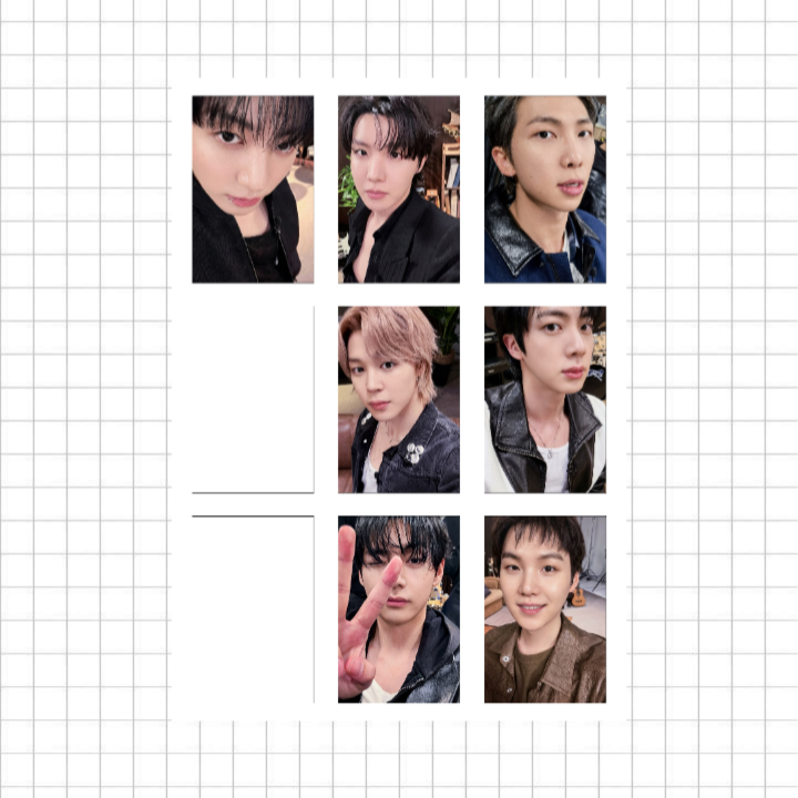 پک فتوکارت Bts کد ۲۴ شامل ۷ عدد فتوکارت