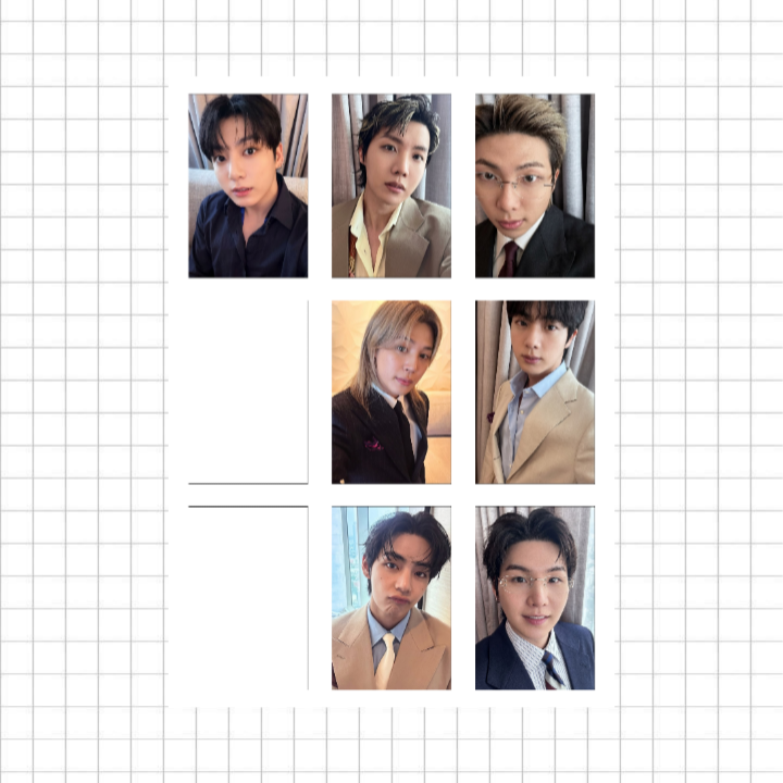 پک فتوکارت Bts کد ۲۶ شامل ۷ عدد فتوکارت