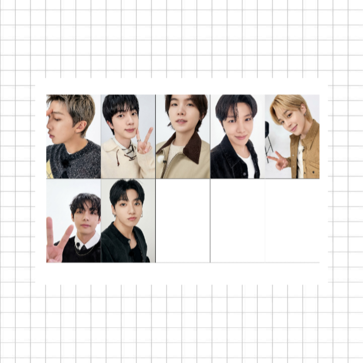 پک فتوکارت Bts کد ۲۸ شامل ۷ عدد فتوکارت