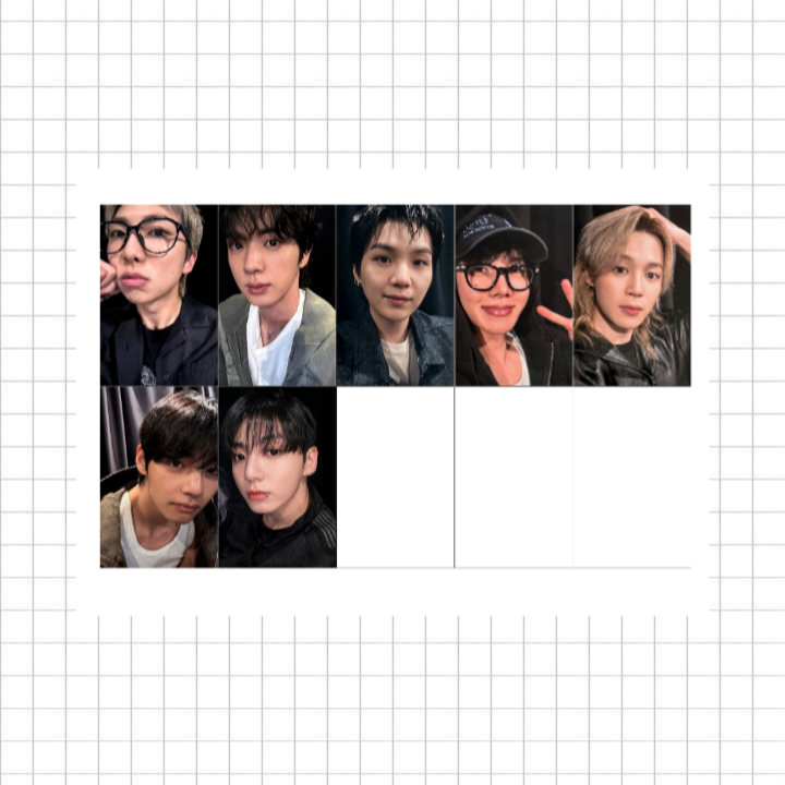 پک فتوکارت Bts کد ۳۰ شامل ۷ عدد فتوکارت