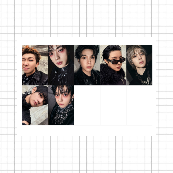 پک فتوکارت Bts کد ۳۲ شامل ۷ عدد فتوکارت